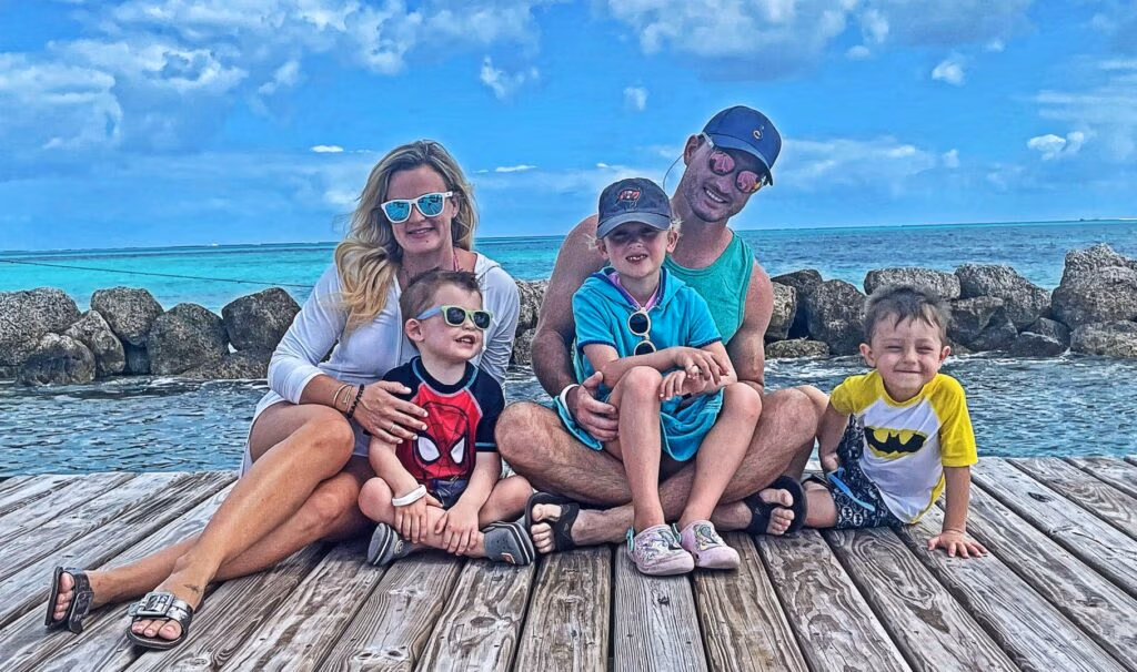 Adam Taylor with his family