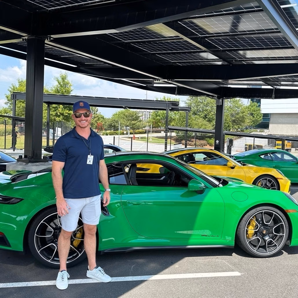 Adam at the Porsche driving experience